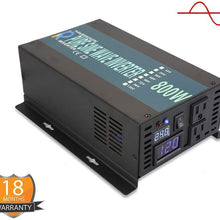 WZRELB RBP80012VCRT 800W 12V 120V Pure Sine Wave Solar Power Inverter with Remote Control Switch