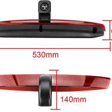HD Third Roof Top Mount Brake Lamp Reverse Rear View Backup Camera Angle and Distance Adjustable IR Night Vision for Mercedes Benz Viano Vito W639 V6 Van 3 (B7244(Double Door Without 3 Screw Holes)