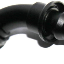 (one) AN10 10AN AN-10 45° Swivel Fuel Oil Gas Line Push-on Hose End Fitting Black