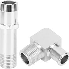 Heater Hose Adapter Fits for Chevy SBC V8 Engines,Aluminum Heater Hose Fitting 3/4in Water Pump 5/8in 90 Degrees OE:9514X Replacement