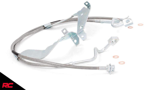 Rough Country 89710 Extended Stainless Brake Lines Front | (fits) 2008-2015 Super Duty F250 F350 4WD | 4-6