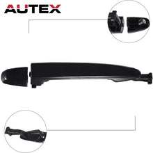 AUTEX Black Exterior Sliding Door Handle Rear Left/Right Compatible with Toyota Sienna 2004 2005 2006 2007 2008 2009 2010 Door Handle Driver/Passenger Side Door Handle 82496