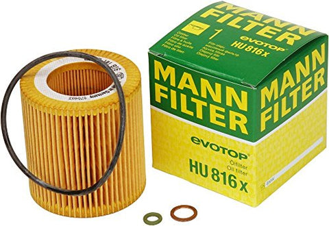 Filtro de aceite Mann-Filter HU 816 X. Libre de metal., paquete de de 3