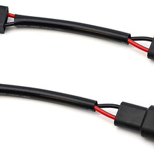 iJDMTOY (2) 9006 (M) To H7 (F) Adapters Connectors Wires, Good For Headlight or Fog Lights Conversion or Retrofit, etc