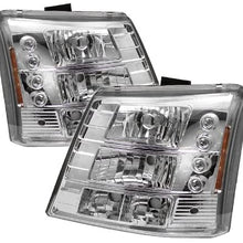 Spyder Auto Chevy Silverado 1500/2500/3500 Black LED Crystal Headlight with Bumper Light