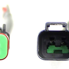 iJDMTOY 2-Pk Heavy Duty Deutsch DT DTP Male/Female Adapters Connectors Pigtails, Good For Cubic LED Pod Lights, LED Light Bar, LED Work Lamps, Fog Lights, etc