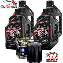 RPM Maxima HiFlo Harley Davidson Oil Change Kit 4 Quarts 20W50 Synthetic Engine Oil