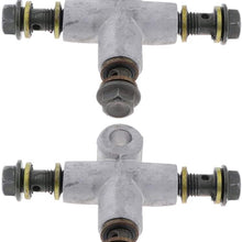 SHOUNAO 2 X 3-Way 10mm Brake Line Tee Piece Connector Brake Pipe Union TConnector