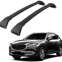 1 Pair Black Aluminum Top Roof Rack Cross Bars For 2017-2018 CX-5Car Crossbars Accessories Outdoor Rooftop Car Top Luggage Cargo Carrier