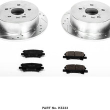 Power Stop K5333 Rear Brake Kit with Drilled/Slotted Brake Rotors and Z23 Evolution Ceramic Brake Pads