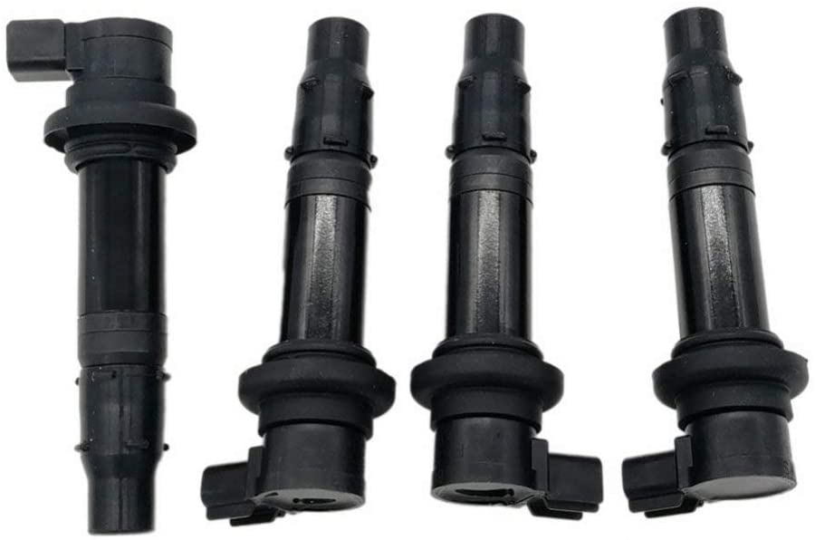 Germban F6T558 Set of 4pcs Ignition Coil Replacement for Yamaha FZ1 FZS1 Vmax 1700 YZF-R1 R6 R6S 5VY-82310-00-00 Black