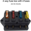 Universal 4Way/ 6Way/ 8 Way Fuse Box Holder Fuse Block with 8 Standard Fuses for Car Truck Boat Vehicle 12V/24V/32V (Color : Army Green)