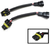 iJDMTOY (2) 9005 HB3 9145 H10 Extension Wiring Harness w/ Adapters and Sockets