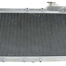 CXRacing Aluminum Radiator For 90-97 Mazda Miata Manual;Core Size: 25"x13"x2",1.25" Inlet & Outlet
