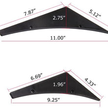iJDMTOY 4pcs Black Front Bumper Canard, Body Diffuser Fins, Universal Fit Any Car Truck SUV