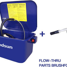 Red Sun Parts Washer 3.5 Gallon Capacity Tank Cabinet Electric Solvent Pump&Brush Protable Automotive Parts Cleaner for Wheel Bearings, Gears, and carburetors (Blue)…