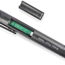 FEENNG Brake Fluid Tester, Automotive Shop Tools Diagnostic Testing Tool Auto Brakes Calibrated with 5 LED Indicator Brake Fluid Oil Detection Mini Pen Liquid Moisture Water Tester Tool for DOT3 DOT4