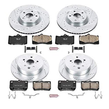 Power Stop K5869 Front and Rear Z23 Carbon Fiber Brake Pads with Drilled & Slotted Brake Rotors Kit