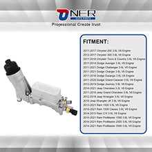 Aluminum Engine Oil Cooler And Oil Filter Housing Adapter,Compatible With 2011-2021 Chrysler 200 300, Dodge Charger, Grand Cherokee, Wrangler 3.6L V6 Engine,Replaces# 926-876, 5184304AE, 68105583AF
