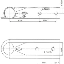 Straight Trailer Coupler 2" Ball 2" Channel Width 3500 LBSTrailer Tongue Coupler