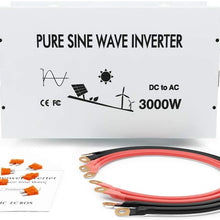 WZRELB 3000W 24V Pure Sine Wave Solar Power Inverter DC to 110V AC Converter (RBP300024W)