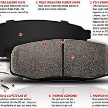 Power Stop 17-1711, Z17 Front Ceramic Brake Pads with Hardware