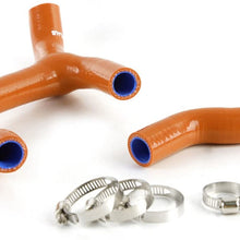 Silicone Radiator Coolant Hose Kit Clamps For KTM 350 SXF 350SX-F 2011 2012 11 12 Dark Orange