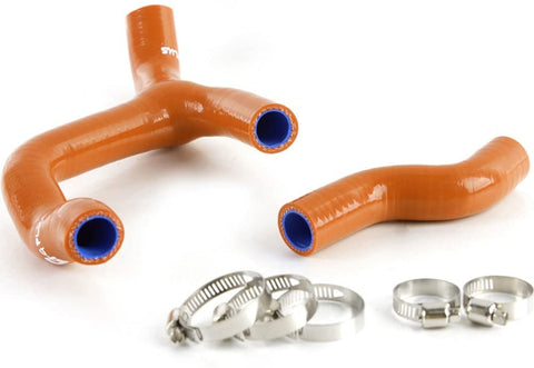 Silicone Radiator Coolant Hose Kit Clamps For KTM 350 SXF 350SX-F 2011 2012 11 12 Dark Orange