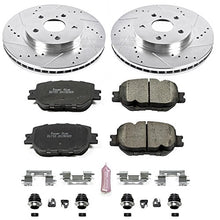 Power Stop K6990 Front Z23 Carbon Fiber Brake Pads with Drilled & Slotted Brake Rotors Kit