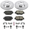 Power Stop K6990 Front Z23 Carbon Fiber Brake Pads with Drilled & Slotted Brake Rotors Kit