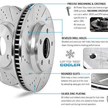 Power Stop KC3156 Z23 Daily Driver Front Caliper Kit-Drilled/Slotted Brake Rotors, Carbon-Fiber Ceramic Brake Pads, Calipers