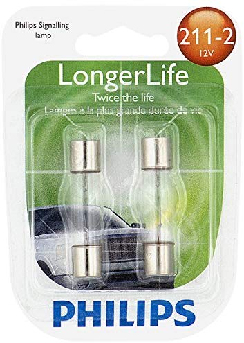 Philips 211-2LLB2 LongerLife Miniature Bulb, 2 Pack