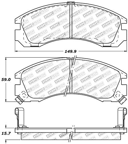 StopTech 309.05300 Sport Brake Pads with Shims and Hardware