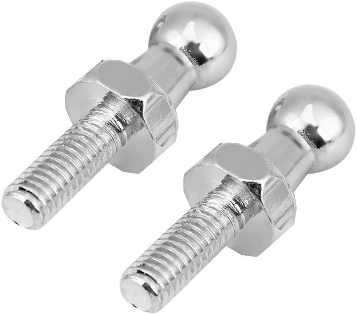 Aukson Ball Studs | 2 pcs Car Stainless Steel Ball Stud Bolt M6 for Gas Struts Ball Ended Bonnet