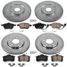 Power Stop K916 Front and Rear Z23 Carbon Fiber Brake Pads with Drilled & Slotted Brake Rotors Kit