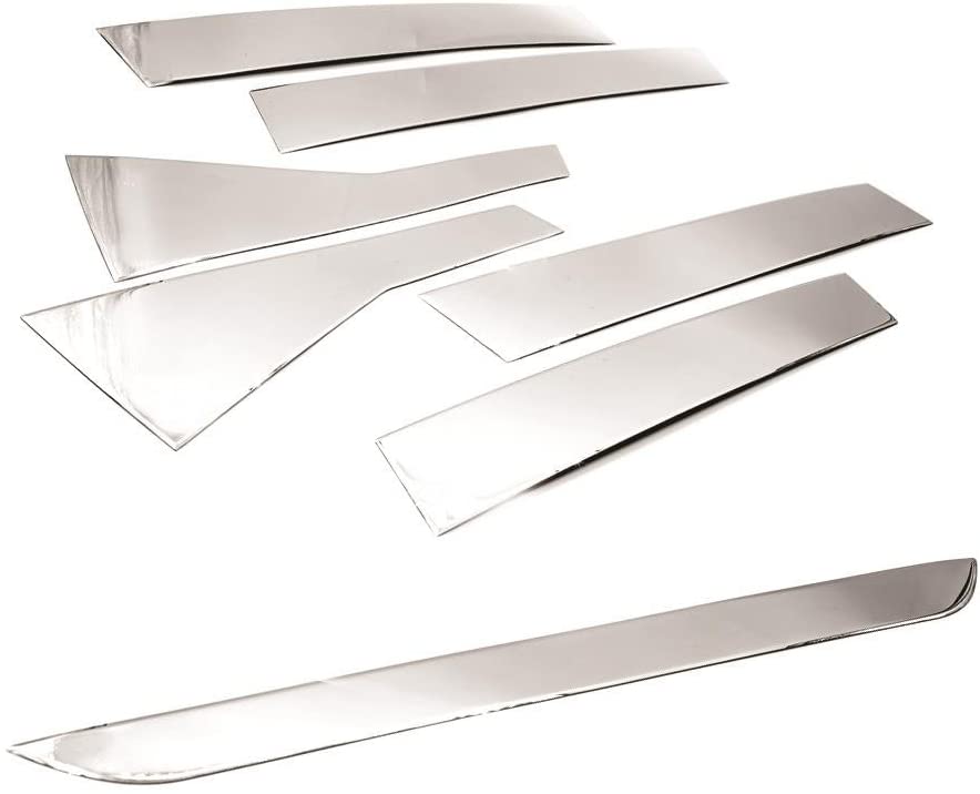 Sizver Chrome Rear Trunk Latch Cover + Stainless Pillar Posts For 2017-2018 Honda CR-V