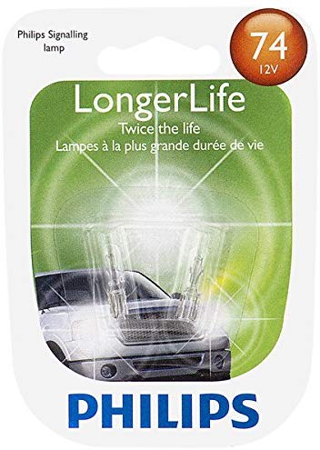 Philips 74LLB2 LongerLife Miniature Bulb, 2 Pack