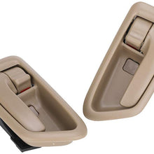 2PCS Interior Door Handle, Front Rear Driver & Passenger Side, Fit for 1997 1998 1999 2000 2001 Toyota Camry Beige/Tan