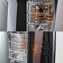 For Chevy Silverado Black Bezel LED Daylight Light Tube Halo Design Projector Headlights Front Lamps