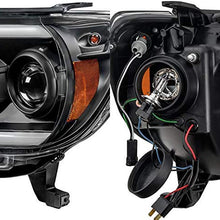 For 12-15 Toyota Tacoma TRD Pickup Truck Black Bazel Dual Led DRL Projector Headlight Lamps