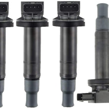 Set of 4 Ignition Coils Pack for Toyota Echo 2000-2005 Yaris 2006-2014 Prius C Scion XA XB I4 1.5L