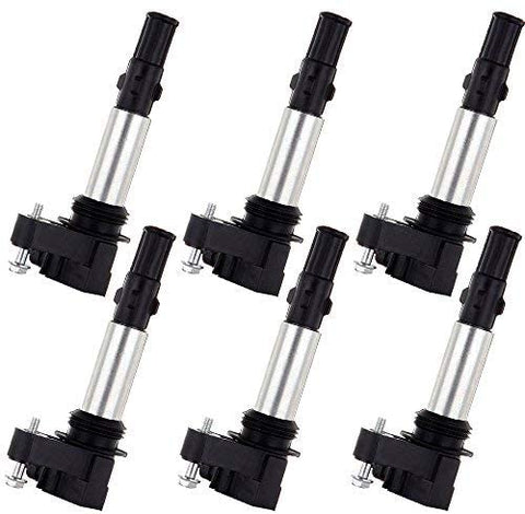OCPTY Set of 6 Ignition Coils Compatible for Chev-y/Buick/Cadillac 2004-2009 fit for OE UF375 C1508 IC505