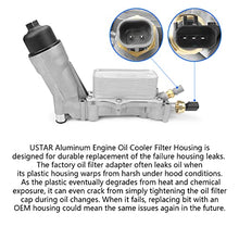 USTAR Aluminum Engine Oil Cooler Filter Housing Compatible with Wrangler Cherokee Dodge Challanger Charger Durango Journer Ram Promaster 1500 2500 3500 Chrysler 200 300 Town Country V6 3.6 Engine