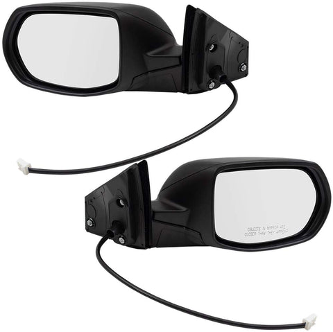 BROCK Pair Side View Mirrors for 2017-2019 Honda CR-V LX Power Textured Black Set 76258TLCB01 76208TLCA01