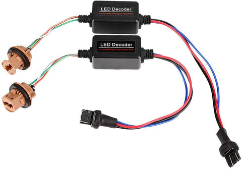 Senyar 2Pcs LED Decoder,12V 8W Socket Warning Error Canceler Load Resistor LED Decoder,T20 7440/7443
