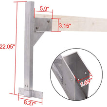 HEKA Aluminum Adjustable Roof Ladder Rack Bracket Kit Fit for Open or Enclosed Trailers Cargo