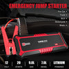 GOOLOO 2000A Peak SuperSafe Car Jump Starter for Up to 9L Gas or 7L Diesel Engine with USB Quick Charge, Type-C Port, 12V Auto Portable Lithium Battery Booster Power Pack