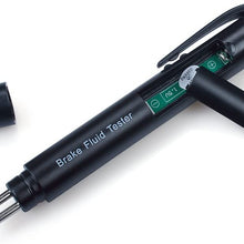 EFORCAR Brake Fluid Tester, Automotive Shop Tools Diagnostic Testing Tool Auto Brakes Calibrated with 5 LED Indicator Brake Fluid Oil Detection Mini Pen Liquid Moisture Water Tester Tool For DOT3 DOT4