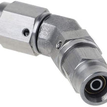 MSJFUBANGBM Tight an -3 AN3 JIC 45 Degree Stainless Steel PTFE Custom Brake Hose Fitting (Color : Silver)