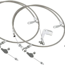 2pcs Stainless Steel Braided Accelerator Cable Wire for Chrysler (for Chrysler, Dodge, Plymouth) 727 transmissions